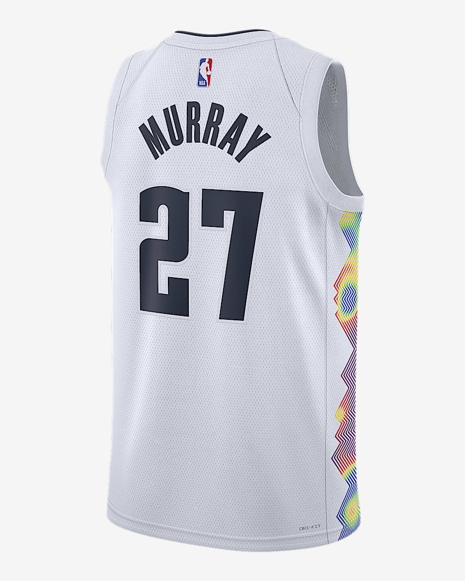 Unisex Nike Nikola Jokic White Denver Nuggets 2024 25 Swingman Player Jersey City Edition Size Extra Small